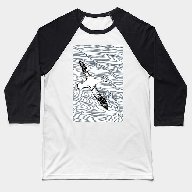 Wandering Albatross Baseball T-Shirt by topologydesign